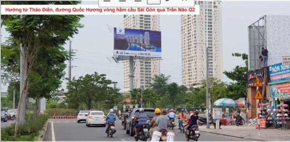 Hình ảnh thực tế dịch vụ cho thuê bảng quảng cáo tại Cầu Sài Gòn