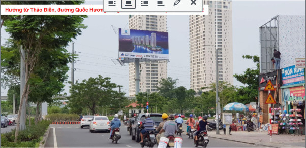 Trụ pano quảng cáo tại cầu Sài Gòn